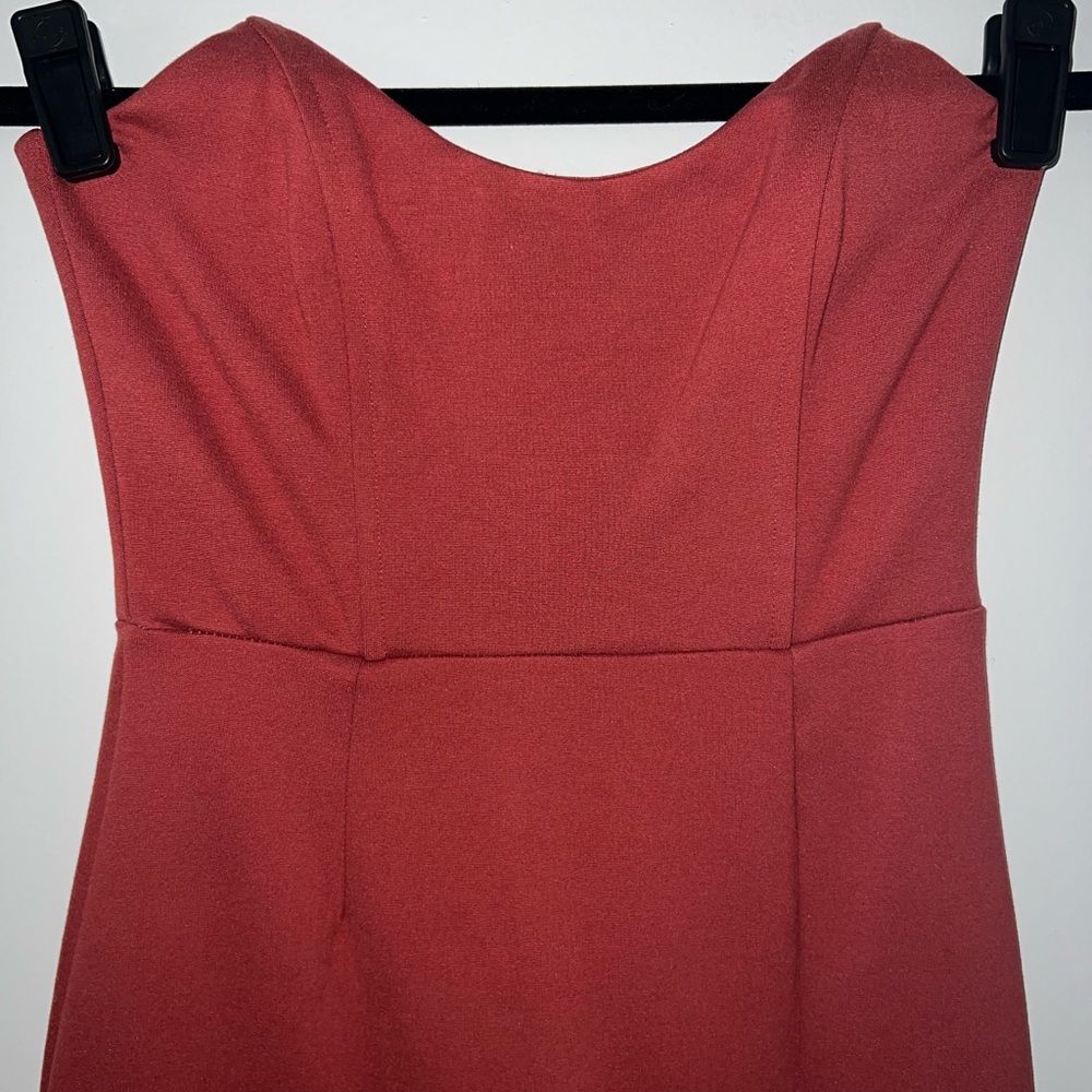 by the way Dress w/ High Slit & Bust Boning